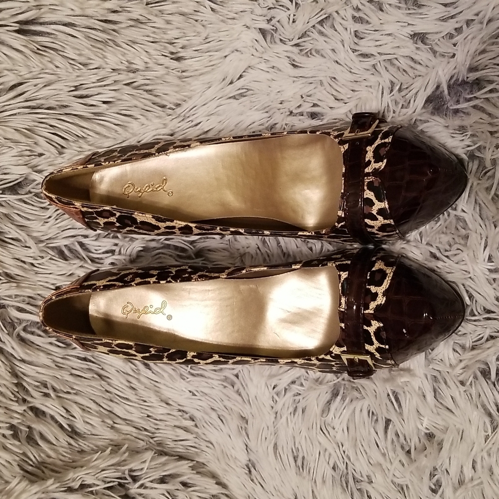 Qupid Leopard Print Platform Stilettos - image 1